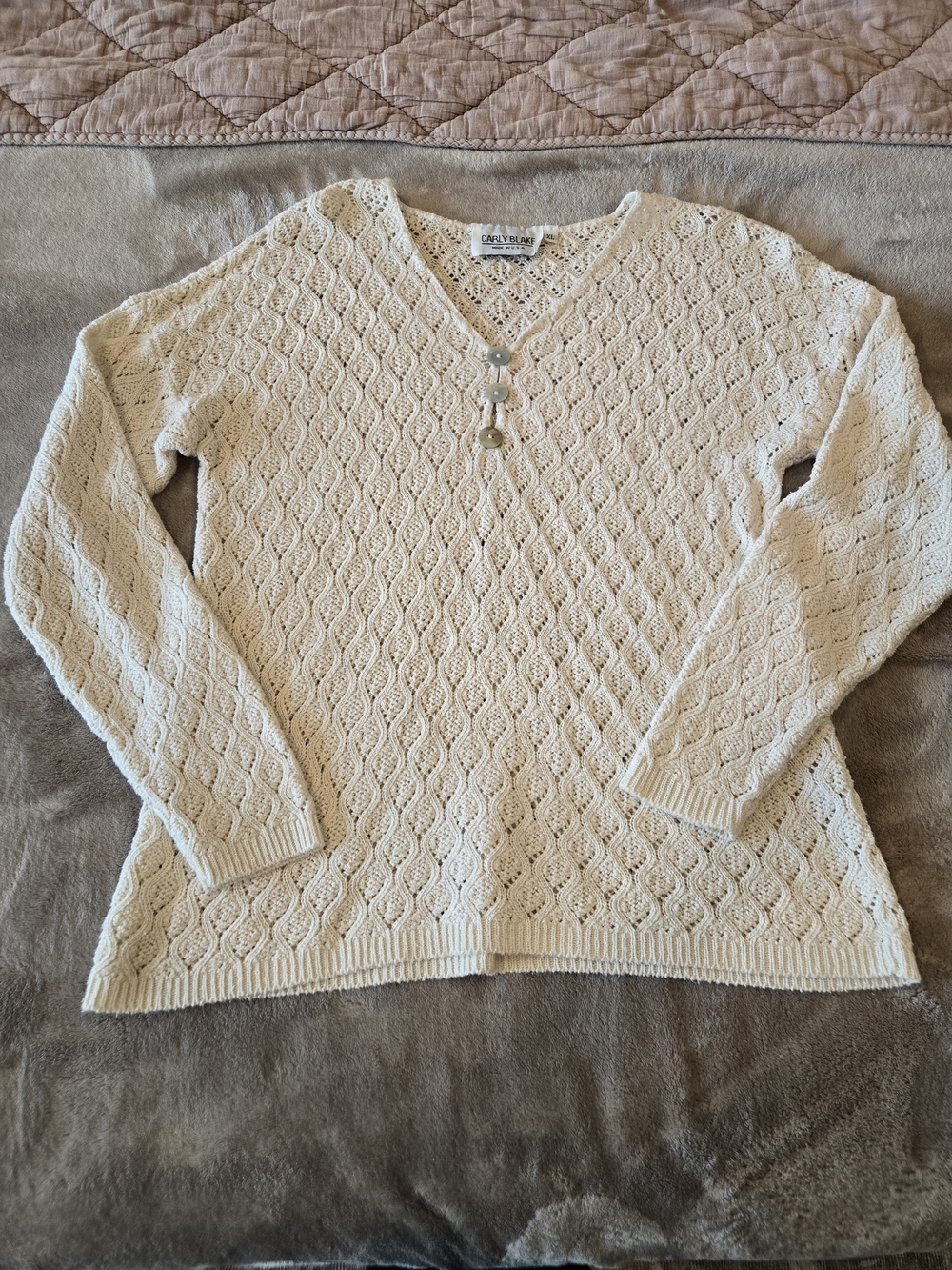VINTAGE Carly Blake Cream Knit Sweater